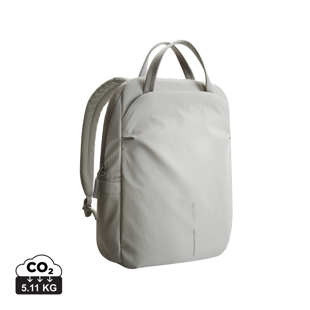 Sac en nylon recyclé 15 L personnalisé écran 16" Gris et Gris